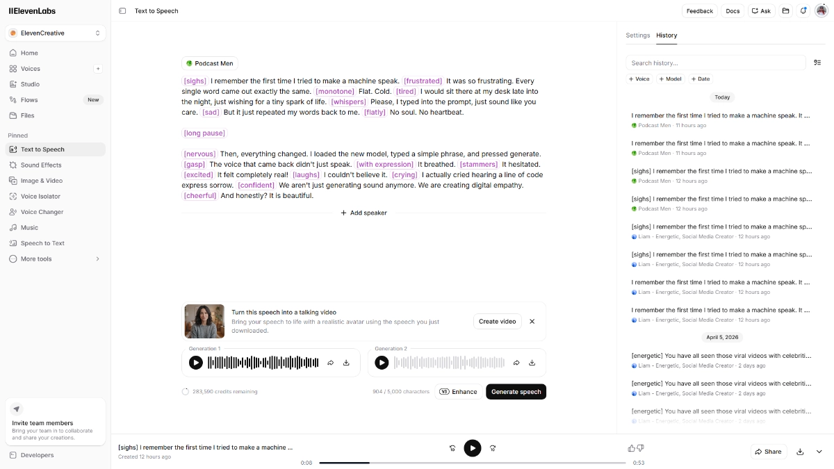 ElevenLabs Audio Tags List ElevenLabs audio tags list.